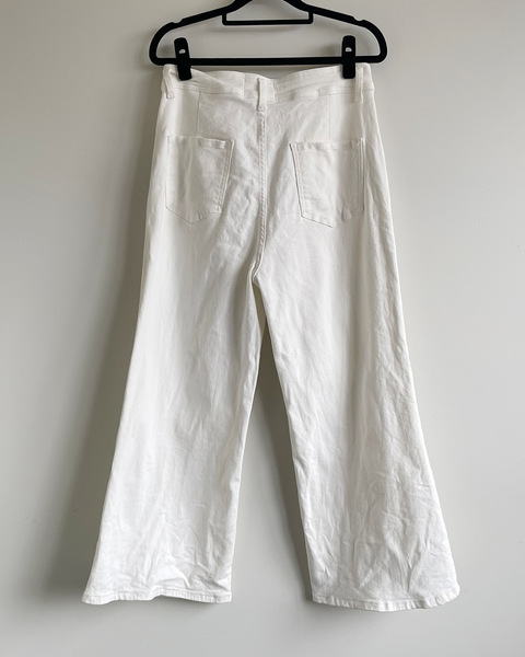 Paper Heart cropped wide leg jeans