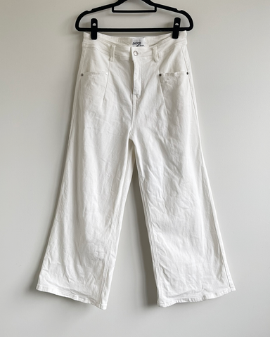Paper Heart cropped wide leg jeans