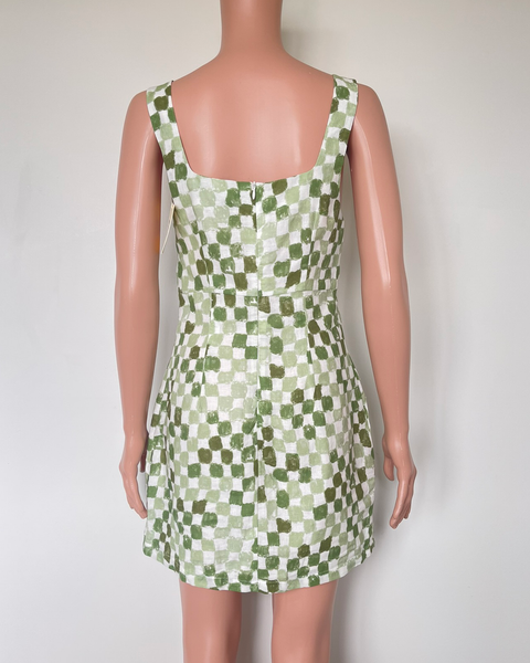 NEW Charlie Holiday Zara mini checkerboard dress