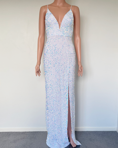 lucy in the sky blue sequin dress Date Night Outfits Color:Neon-Pink top-brand-deals Gold Brocade Gown With
