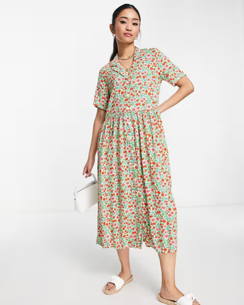 Monki button up dress