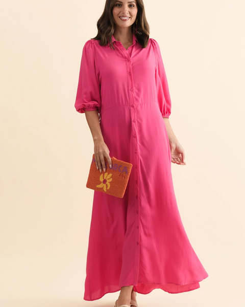 NEW New U Collection Trinity Fuschia tie dress