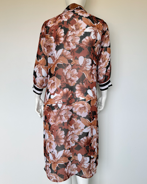 Taking Shape Chiffon Floral Phoenix Shirt/Dress