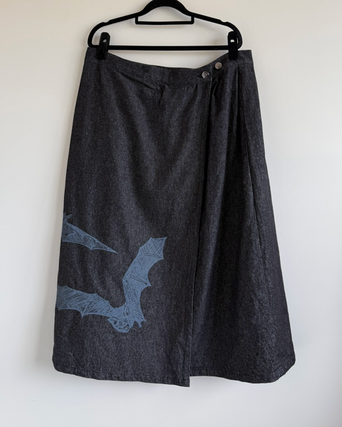 Black Friday Batz denim midi wrap skirt
