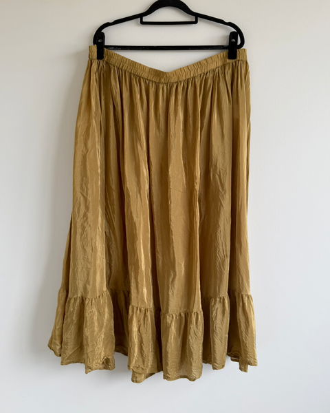 Blue Illusion Crushed midi skirt