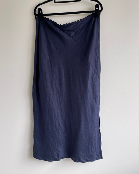 Liam linen bias cut midi skirt