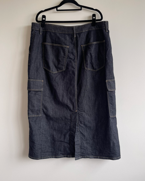 M&S denim midi skirt