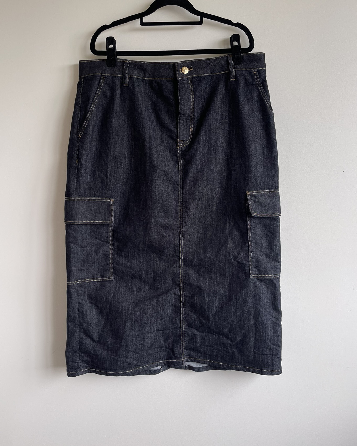 M&S denim midi skirt