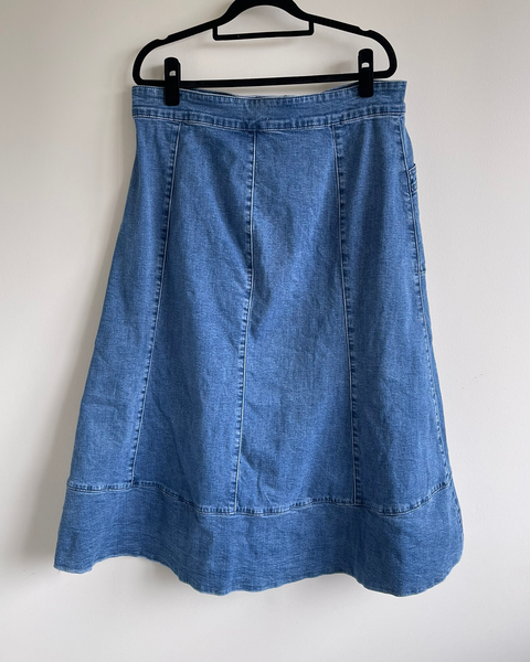 Seed Heritage denim swing pocket skirt