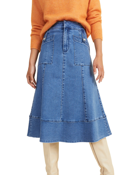 Seed Heritage denim swing pocket skirt
