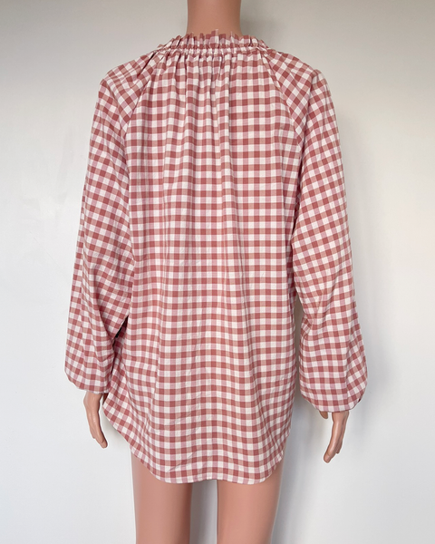 Addison gingham top (breastfeeding version)