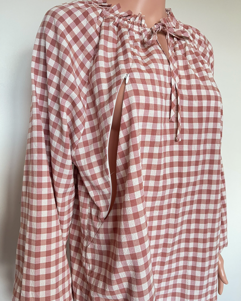 Addison gingham top (breastfeeding version)