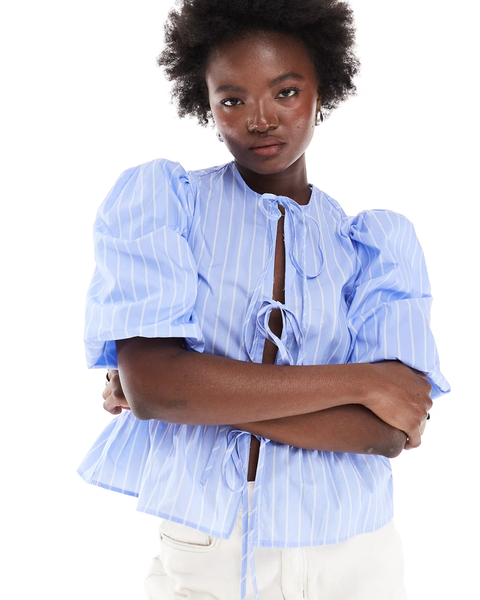 Asos tie front top