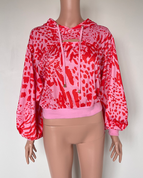 Charlo animal print hoodie
