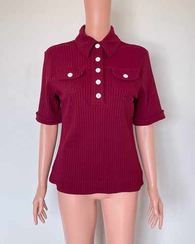 Liam burgundy shirt