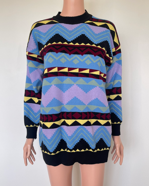 Colourful knit sweater