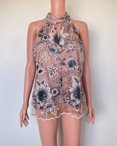 Supply + Demand high neck halter top