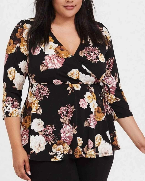 Torrid floral wrap top