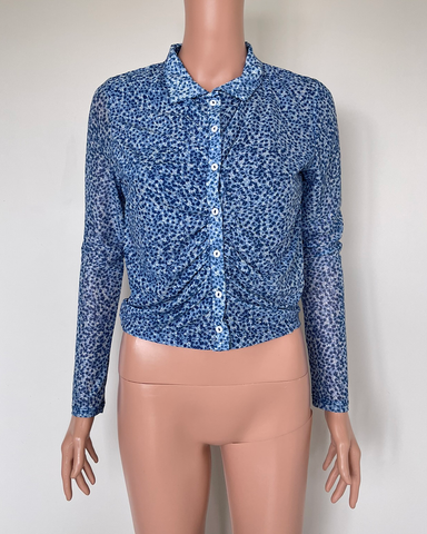 Floral button up top