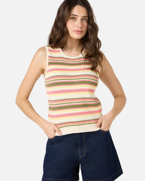 Princess Highway Sunset Stripe knit tank/vest
