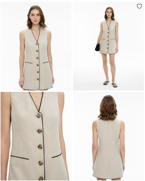Witchery Contrast Piped Dress/Vest